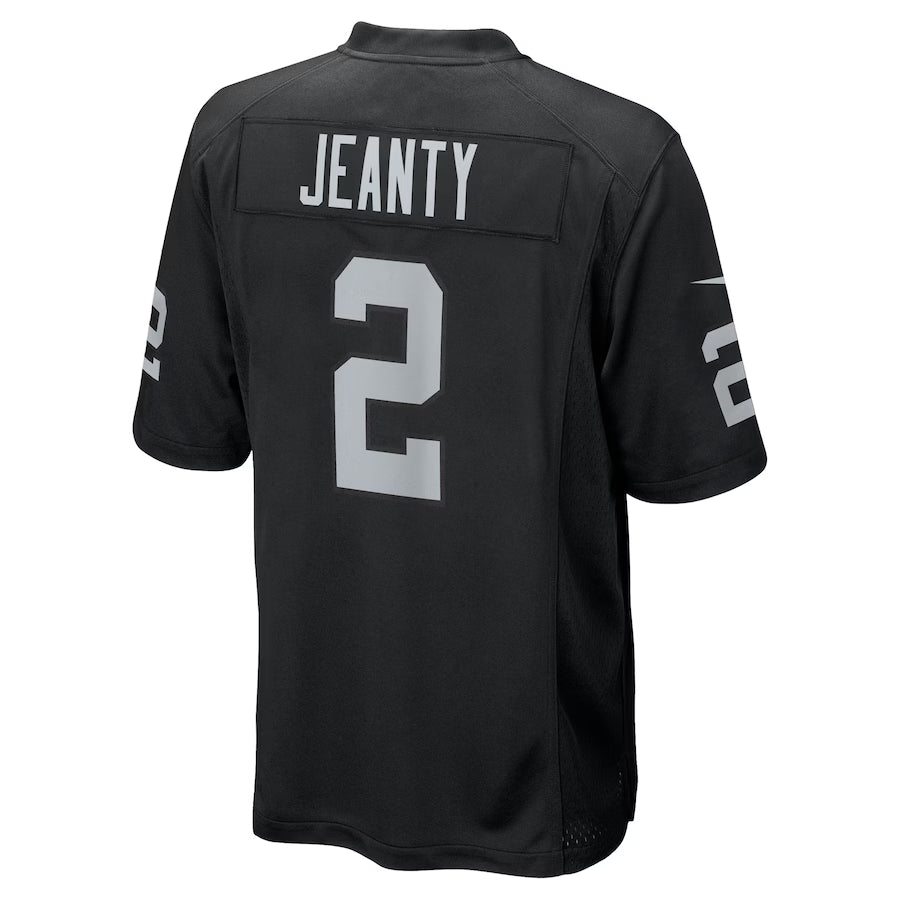 LV.Raiders #2 Ashton Jeanty Black Game Jersey Stitched American Football Jerseys