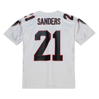 A.Falcons #21 Deion Sanders Mitchell & Ness White Authentic Throwback Retired Player Jersey
