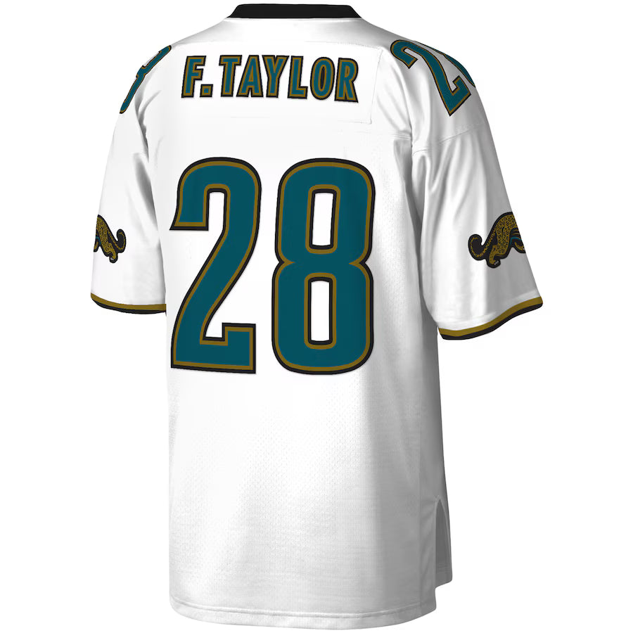 J.Jaguars #28 Fred Taylor Mitchell & Ness White Legacy Replica Jersey