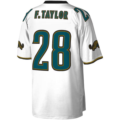 J.Jaguars #28 Fred Taylor Mitchell & Ness White Legacy Replica Jersey