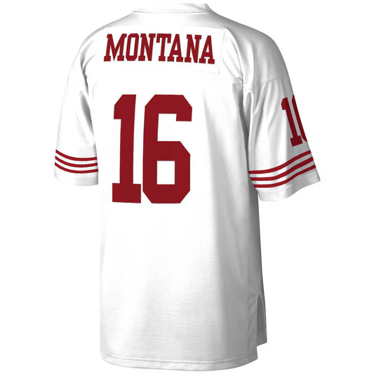 SF.49ers #16 Joe Montana Mitchell & Ness White Legacy Replica Jersey