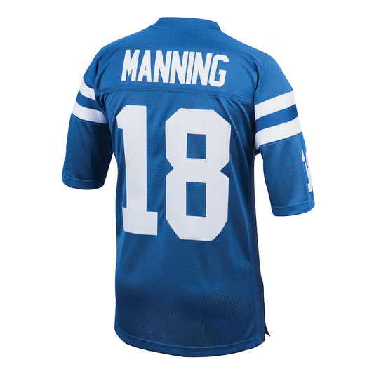 IN.Colts #18 Peyton Manning 1998 Mitchell & Ness Royal Authentic Throwback Retired Player Jersey