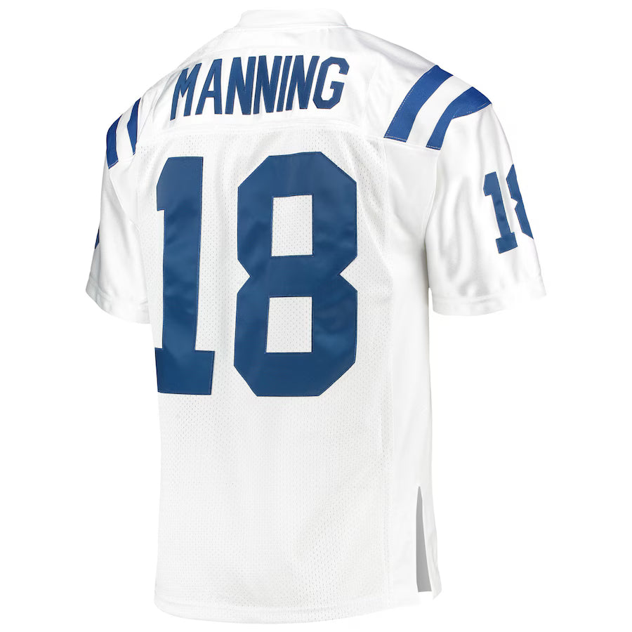 IN.Colts #18 Peyton Manning 2006 Mitchell & Ness White Authentic Throwback Retired Player Jersey