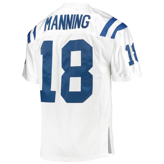 IN.Colts #18 Peyton Manning 2006 Mitchell & Ness White Authentic Throwback Retired Player Jersey
