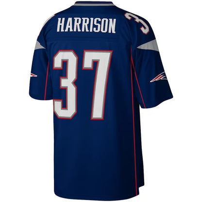 NE.Patriots #37 Rodney Harrison Navy Game Jersey Stitched American Football Jerseys