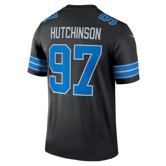 D.Lions #97 Aidan Hutchinson Black Game Jersey Stitched American Football Jerseys