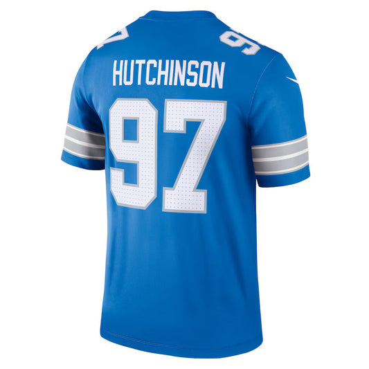 D.Lions #97 Aidan Hutchinson Blue Game Jersey Stitched American Football Jerseys