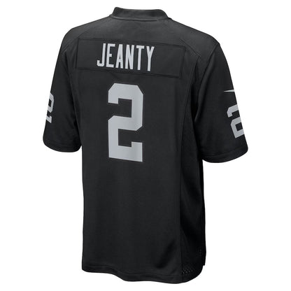 LV.Raiders #2 Ashton Jeanty Black Game Jersey Stitched American Football Jerseys
