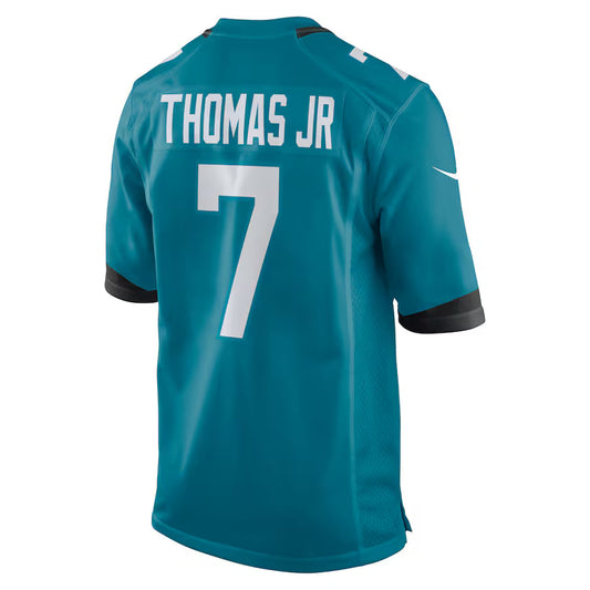J.Jaguars #7 Brian Thomas Jr Teal Game Jersey Stitched American Football Jerseys