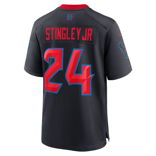 H.Texans #24 Derek Stingley Jr. Navy Game Jersey Stitched American Football Jerseys