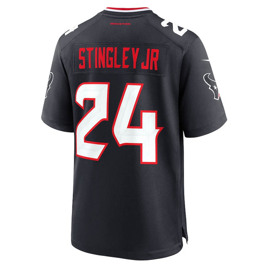 H.Texans #24 Derek Stingley Jr. Navy Game Jersey Stitched American Football Jerseys