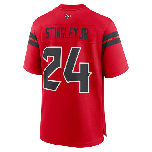 H.Texans #24 Derek Stingley Jr. Red Game Jersey Stitched American Football Jerseys