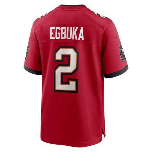TB.Buccaneers #2 Emeka Egbuka Red Game Jersey Stitched American Football Jerseys