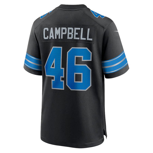 D.Lions #46 Jack Campbell Black Game Jersey Stitched American Football Jerseys
