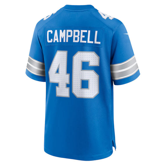 D.Lions #46 Jack Campbell Blue Game Jersey Stitched American Football Jerseys