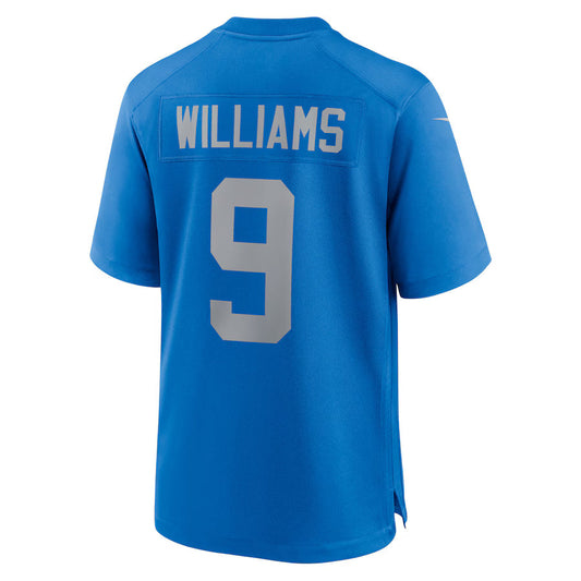 D.Lions #9 Jameson Williams Blue Game Jersey Stitched American Football Jerseys