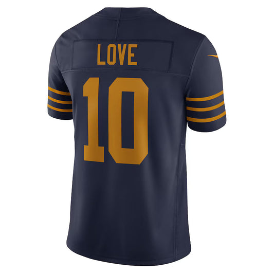GB.Packers #10 Jordan Love Navy Vapor F.U.S.E. Limited Jersey Stitched American Football Jerseys
