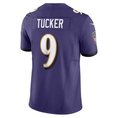 B.Ravens #9 Justin Tucker  Purple Vapor F.U.S.E. Limited Jersey Stitched American Football Jerseys