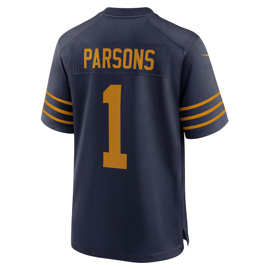 GB.Packers #1 Micah Parsons Navy Game Jersey Stitched American Football Jerseys