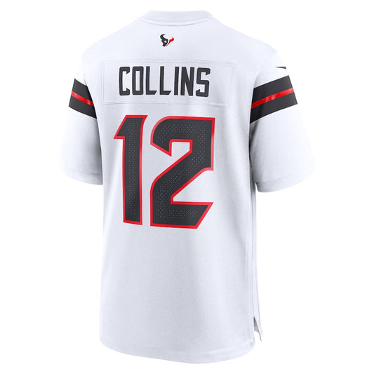 H.Texans #12 Nico Collins White Game Jersey Stitched American Football Jerseys