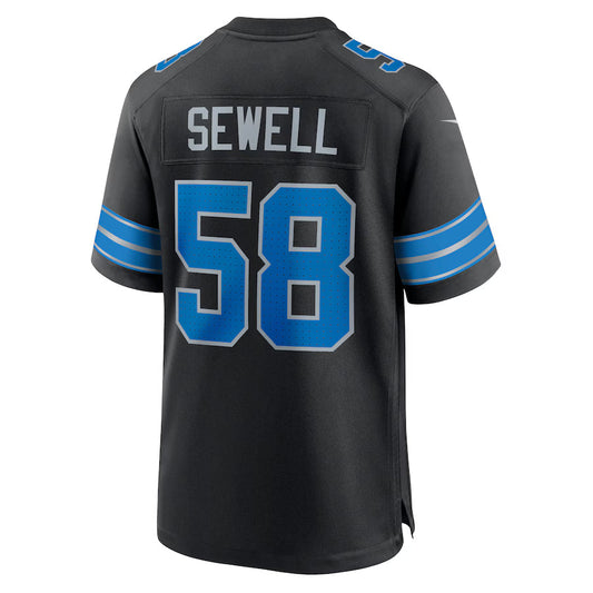 D.Lions #58 Penei Sewell Black Game Jersey Stitched American Football Jerseys