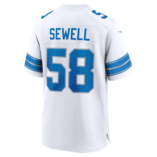 D.Lions #58 Penei Sewell White Game Jersey Stitched American Football Jerseys