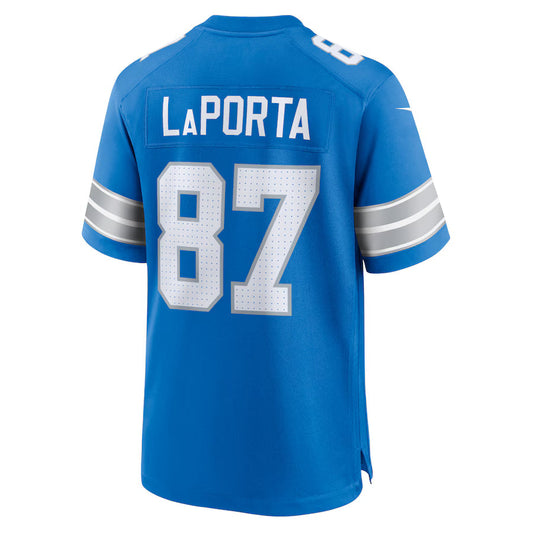 D.Lions #87 Sam LaPorta Blue Game Jersey Stitched American Football Jerseys