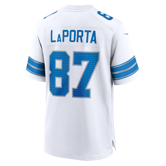 D.Lions #87 Sam LaPorta White Game Jersey Stitched American Football Jerseys