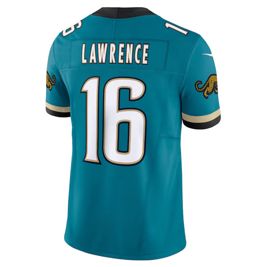 J.Jaguars #16 Trevor Lawrence Teal Vapor F.U.S.E. Limited Jersey Stitched American Football Jerseys