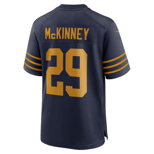 GB.Packers #29 Xavier McKinney Navy Game Jersey Stitched American Football Jerseys